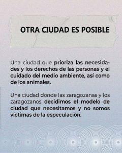 Zaragoza no se vende #ZaragozaNoSeVende