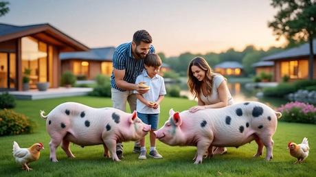 Guía Definitiva: 5 Errores al Comprar Casa en Zona Norte Un atardecer dorado baña el parque de nuestra casa al lago en Nordelta. La felicidad es simple: compartir risas y mimos con todos los miembros de la familia, incluidas nuestras gallinas y el querido cerdo Juango.