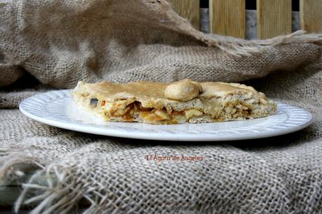 Empanada de pollo y champiñones Empanada de pollo y champiñones El Ágora de Ángeles