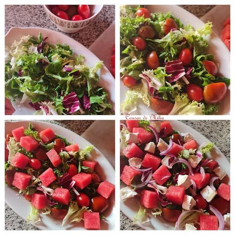 Ensalada de cherrys y sandia