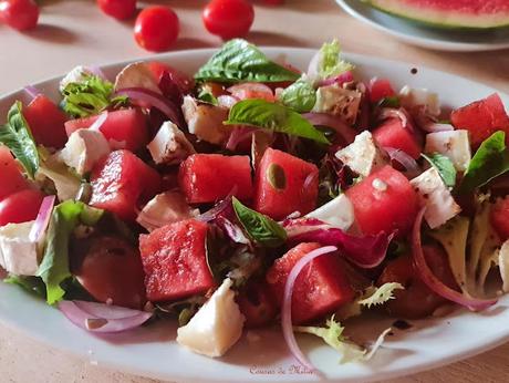 Ensalada de cherrys y sandia