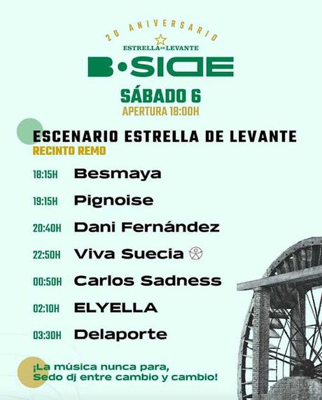 Horarios B-Side Festival 2025 Horarios B-Side Festival 2025