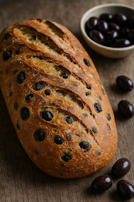 Receta de pan de aceitunas