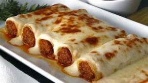 Canelones de carne picada con bechamel en frío -Harinas Santa Rita