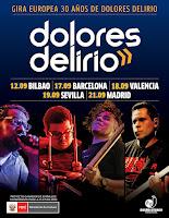 Conciertos en España de Dolores Delirio en septiembre