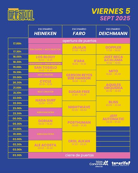 Horarios Phe Festival 2025 Horarios Phe Festival 2025
