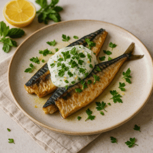 Caballa al Yogur con Hierbas Frescas Caballa al Yogur con Hierbas Frescas