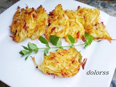 Ovillos de patata y jamón