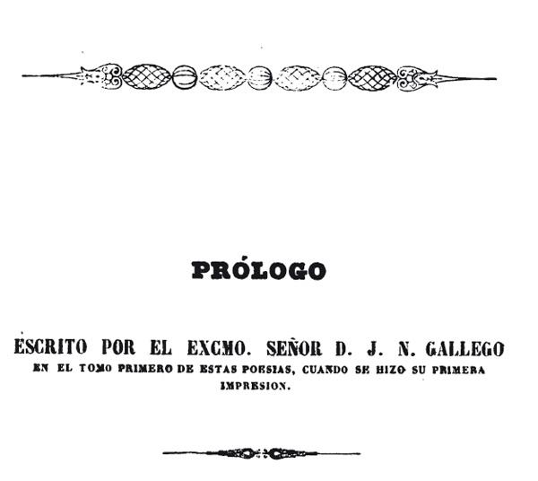 PRÓLOGO A MIS POESÍAS POR JUAN NICASIO GALLEGO
