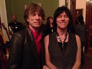 MICK JAGGER con JEFF BECK en la Casa Blanca