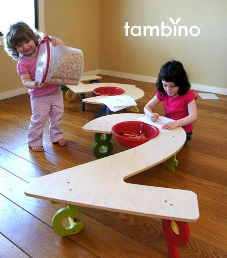 Mesas Tambino con formas de números para niños
