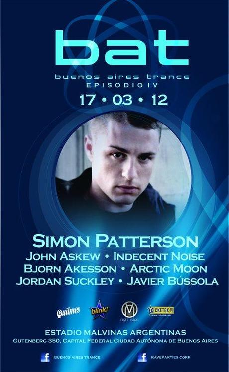 Simon Patterson, última incorporación al cartel de Buenos Aires Trance IV