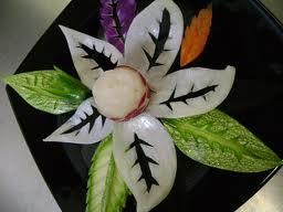 El Arte Mukimono con Frutas y Vegetales