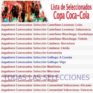 COPA COCA COLA 2012: TODAS LAS SELECCIONES Y SUS COMPONENTES