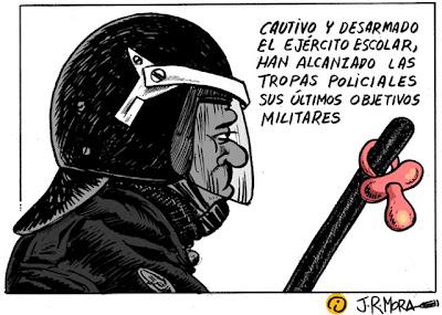 “Es el pueblo –gritan los estudiantes valencianos–, no el enemigo”.