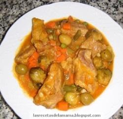 Receta de Costillas de cerdo a la jardinera