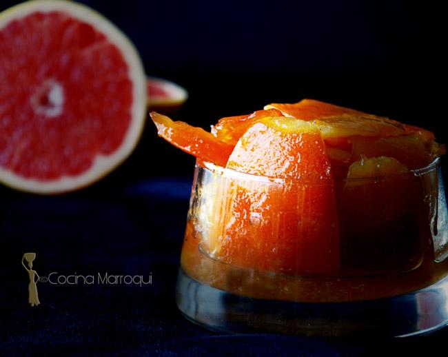 Pieles de pomelo, naranja y limón (confitados)