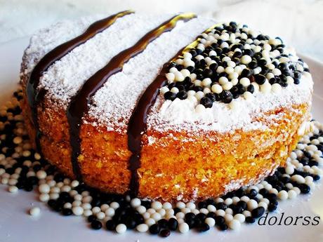 Pastel de mandarina y chocolate (sin huevo)