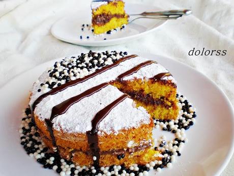 Pastel de mandarina y chocolate (sin huevo)