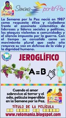 JEROGLÍFICOS Paz, La Paz, Día Internacional de la Paz, Semana por la Paz, Desafíos matemáticos, Retos matemáticos, Problemas matemáticos, Retos mentales, Retos visuales, Juegos visuales, Juegos mentales, Matemáticas Recreativas, Matemáticas Divertidas, Juegos en el Aula, Jugando aprendo, Aprender jugando, Jeroglíficos, Jeroglíficos Escolares