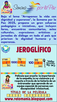 JEROGLÍFICOS Paz, La Paz, Día Internacional de la Paz, Semana por la Paz, Desafíos matemáticos, Retos matemáticos, Problemas matemáticos, Retos mentales, Retos visuales, Juegos visuales, Juegos mentales, Matemáticas Recreativas, Matemáticas Divertidas, Juegos en el Aula, Jugando aprendo, Aprender jugando, Jeroglíficos, Jeroglíficos Escolares