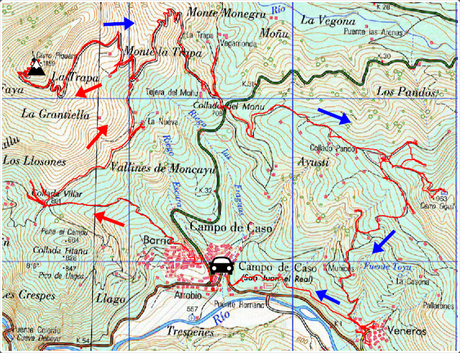 Campo de Caso-El Piqueru-Veneros