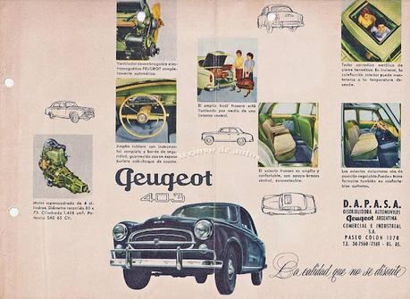 Peugeot 403 comercializado por D.A.P.A.S.A. en 1960