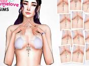 Sims Tattoo: Zodiac Aesthetic Sternum Tattoos compatible]