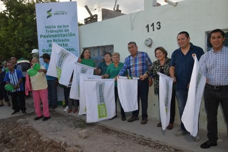 Lleva Juan Manuel Navarro otro arranque de pavimentación a colonia El Morro