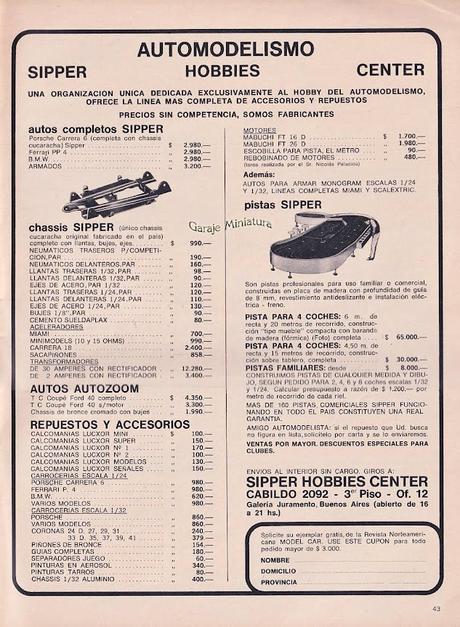 Sipper Hobbies Center y sus artículos para autos slot Sipper Hobbies Center y sus artículos para autos slot