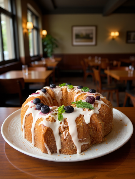 Bizcocho de arándanos, yogur y limón