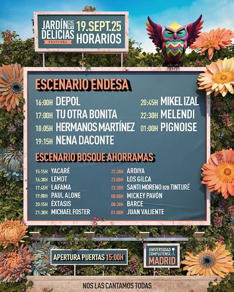 Horarios del Jardín de las Delicias 2025 en Madrid Horarios del Jardín de las Delicias 2025 en Madrid