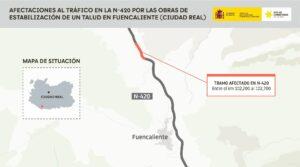 Cuatro personas heridas tras un choque entre un turismo y una furgoneta en la N-401 en Malagón (Ciudad Real)