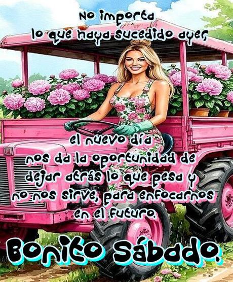 No importa lo que haya sucedido ayer, el nuevo día nos da la oportunidad de dejar atrás lo que pesa y no nos sirve, para enfocarnos en el futuro. Bonito Sábado.