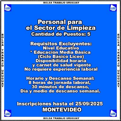#Empleos y Cursos Vigentes Bolsa Trabajo Uruguay 2025 🔁