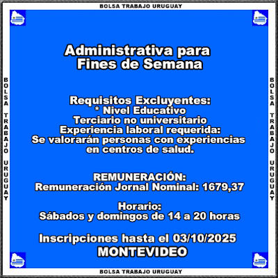 #Empleos y Cursos Vigentes Bolsa Trabajo Uruguay 2025 🔁