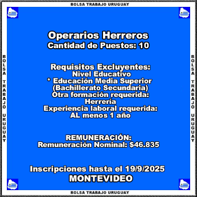 #Empleos y Cursos Vigentes Bolsa Trabajo Uruguay 2025 🔁