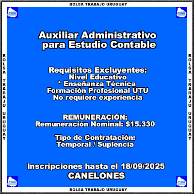 #Empleos y Cursos Vigentes Bolsa Trabajo Uruguay 2025 🔁