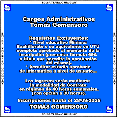 #Empleos y Cursos Vigentes Bolsa Trabajo Uruguay 2025 🔁