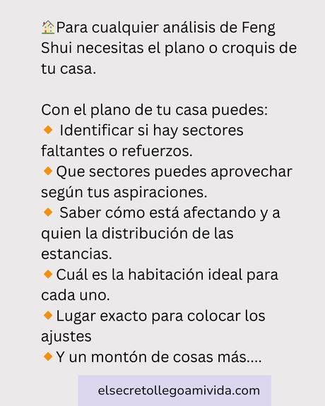 🏠Para cualquier análisis de Feng Shui necesitas el plano o croquis de tu casa.