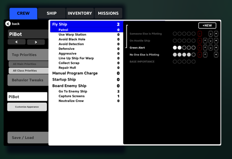 Guía de PULSAR Lost Colony: el Capitán. PrioridadesAI.png