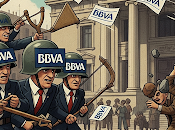 Asedio plaza Sabadell, BBVA lanza folletos, pero accionistas devuelven piedras