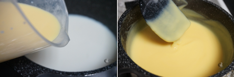 Flan de vainilla y chocolate, sin horno.