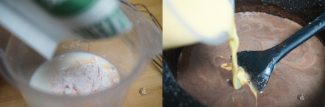 Flan de vainilla y chocolate, sin horno.