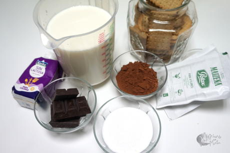 Flan de vainilla y chocolate, sin horno.