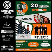 Concierto de Karlan, Reverxo y Pleyel en el Garage Beat Club dentro del Indie Night Murcia