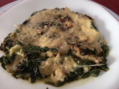 Espinacas a la crema de queso sin lactosa