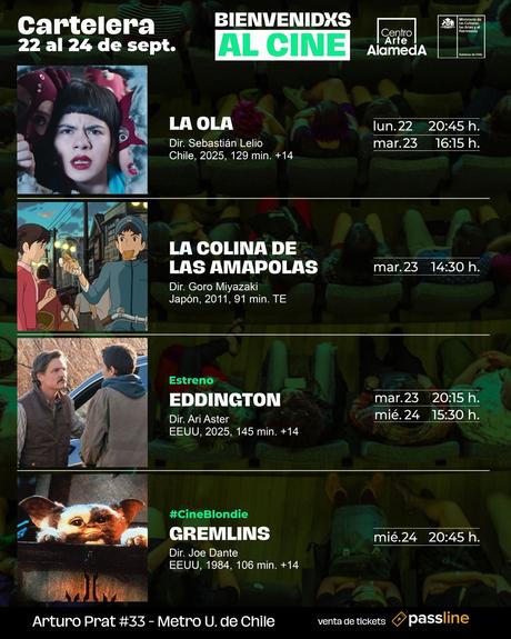 Descubre la Cartelera del Centro Arte Alameda del 22 al 24 de Septiembre