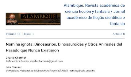 Nomina ignota: Dinosaurios, dinosauroides y otros animales del pasado que nunca existieron