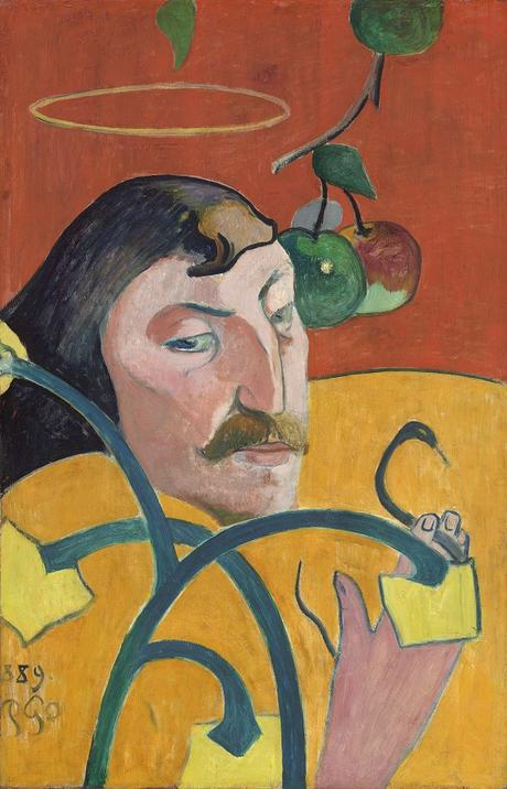 Paul Gauguin, belleza natural Paul Gauguin Self Portrait with Halo and Snake